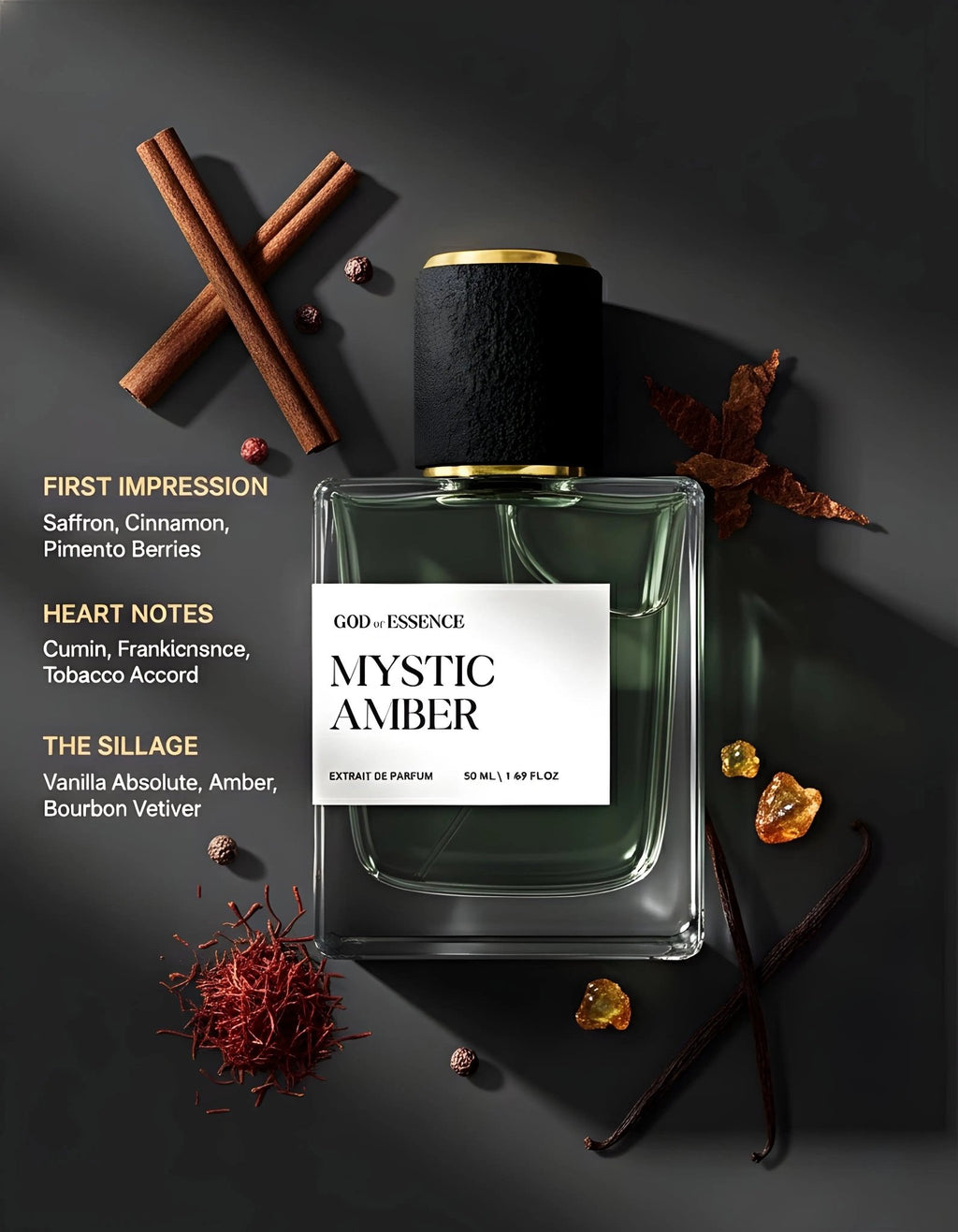 "MYSTIC AMBER" EXTRAIT DE PARFUM FOR MEN - God Of Essence