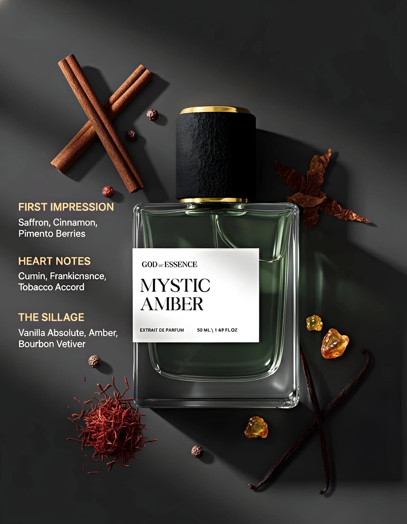"MYSTIC AMBER" EXTRAIT DE PARFUM FOR MEN - God Of Essence